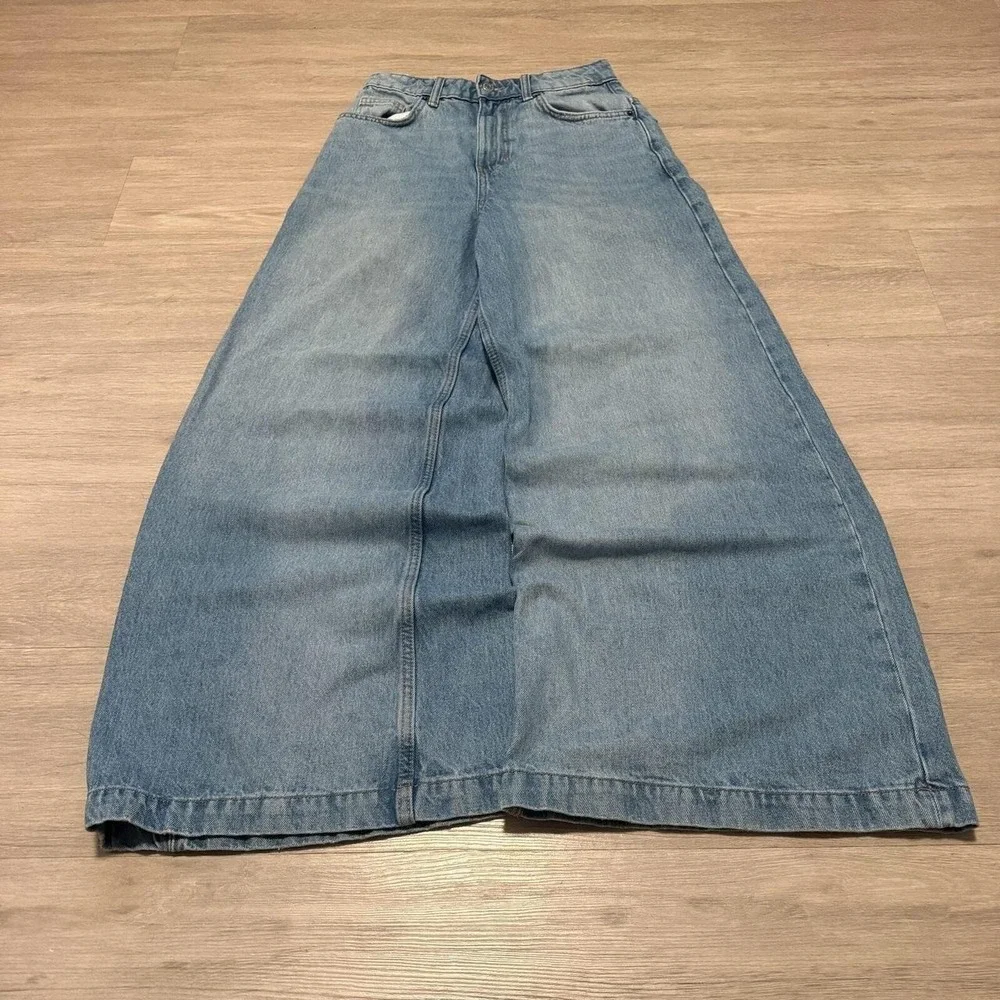 26x30 Blue Super Baggy Wide Leg Jeans Y2K 2000s Vintage